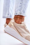 Klasyczne Damskie Sneakersy Beżowe Salema