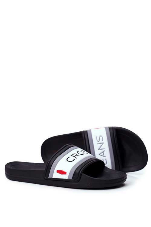 Klapki Męskie Cross Jeans Czarne FF1R4091C