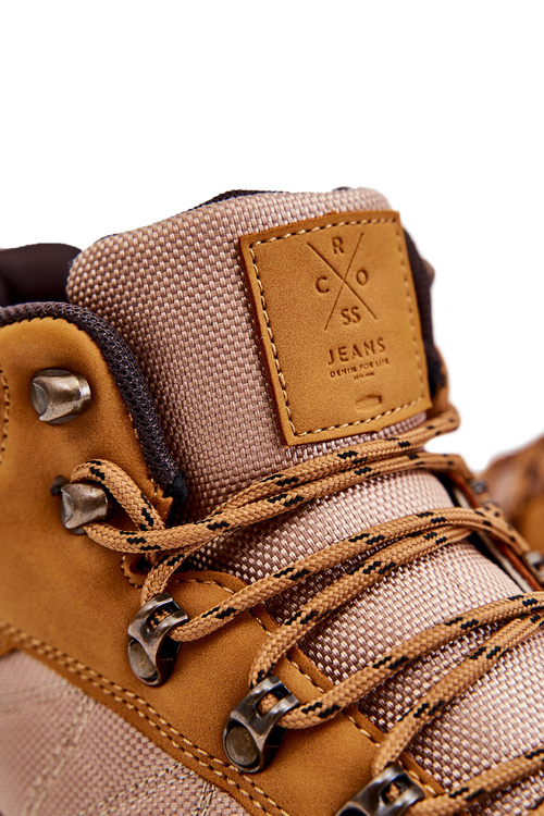 Męskie Buty Trekkingowe Ocieplane Cross Jeans KK1R4020C Camel
