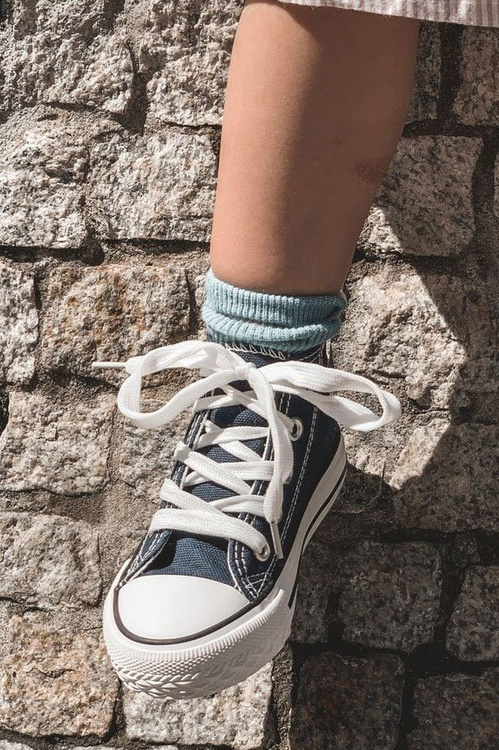 Dziecięce Wysokie Trampki Granatowe Filemon