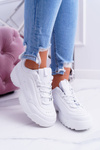 Sportowe Damskie Białe Buty Faqundo