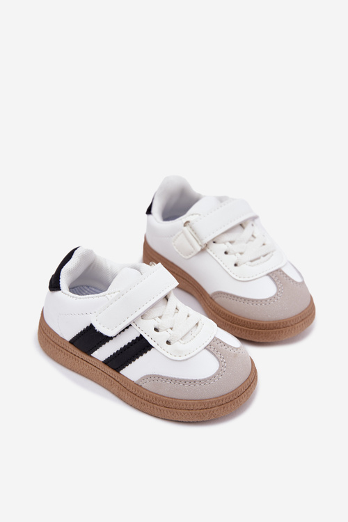 Buty Sportowe Sneakersy Dziecięce Na Rzep Białe Adelina