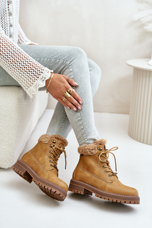 Ocieplane Trapery Damskie Big Star OO274A285 Camel