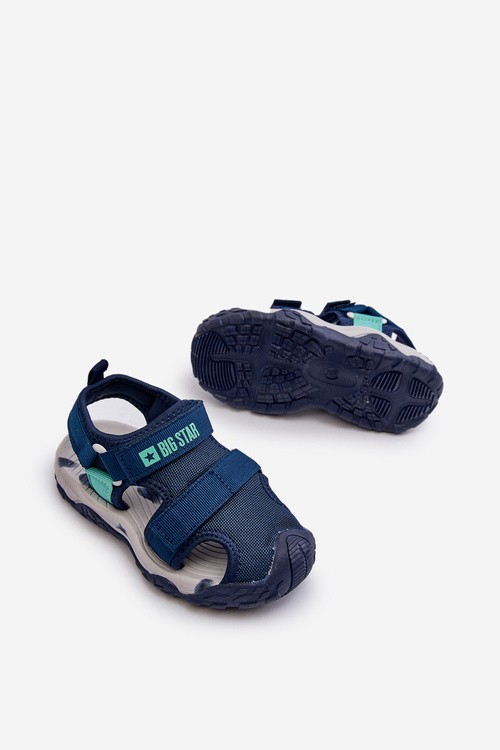 Sandały Chłopięce Na Rzepy Big Star NN374236 Granatowe