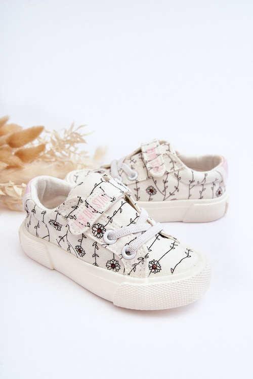 Dziecięce Materiałowe Trampki BIG STAR JJ374102 Białe