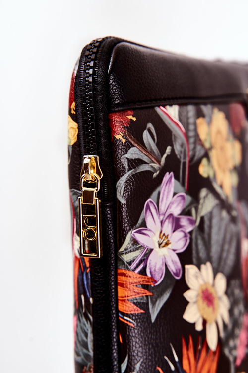 Duża Torebka NOBO M2010-CM20 Kwiaty Czarna