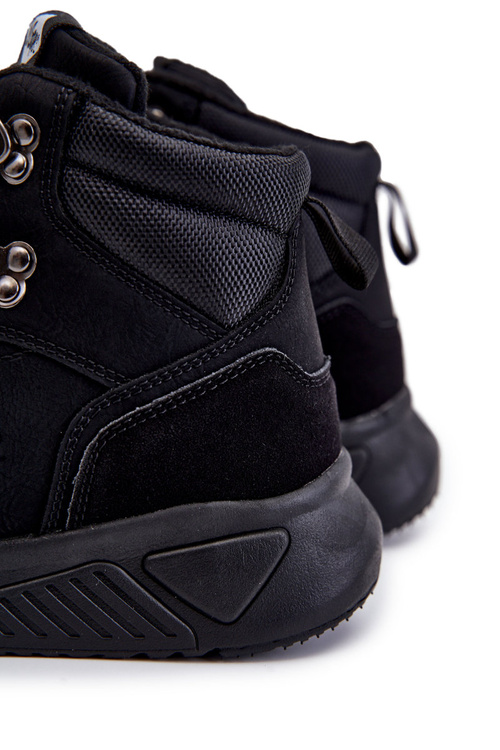 Męskie Botki Buty Trekkingowe Ocieplane Lee Cooper LCJ-22-31-1457 Czarne