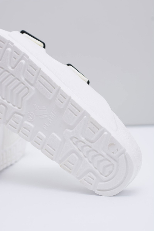 Męskie Białe Ogrodowe Lekkie Klapki