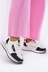 Buty Sportowe Damskie Na Platformie Big Star RR274A223 HI-POLY SYSTEM Biało-Czarne