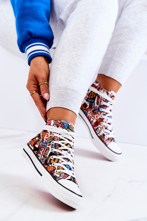 Wysokie Trampki Logowane Multikolor Nollie