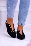 Lu Boo Czarne Półbuty Z Wycięciami Korale Merseo 