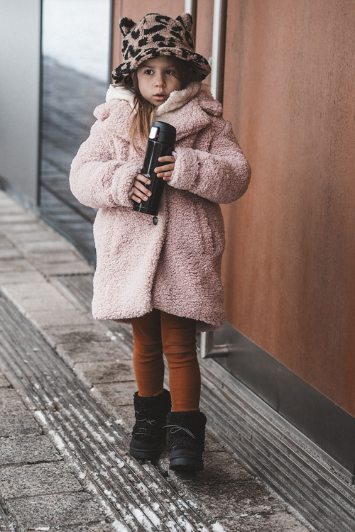 Ciepłe Botki Śniegowce Dziecięce Wiązane Czarne Asija