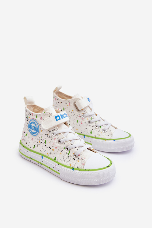 Dziecięce Wzorzyste Trampki Big Star LL374049 Białe