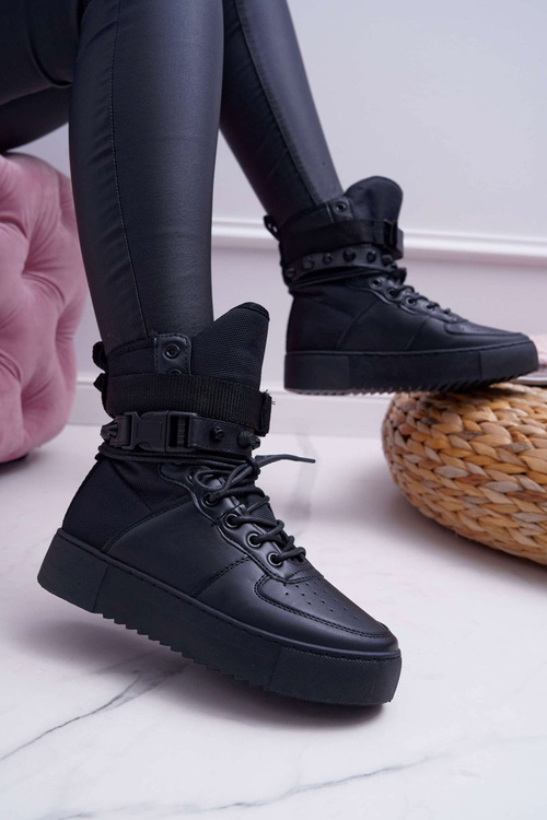 Damskie Sportowe Obuwie Czarne Paski Quake