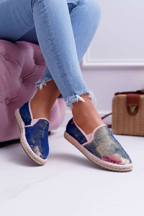 Espadryle Damskie Big Star Opalizujące Cekiny DD274A164