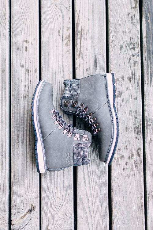 Męskie Botki Trapery Big Star Szare EE174405