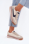 Buty Sportowe Sneakersy Damskie Beżowe Zerina