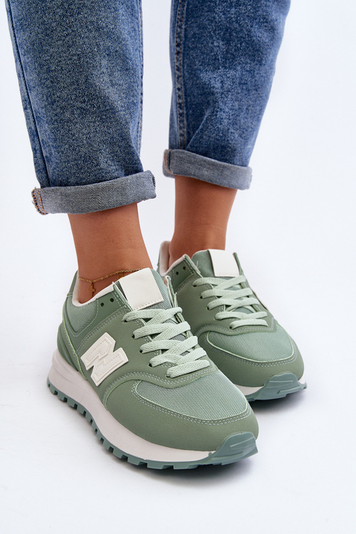 Buty Sportowe Sneakersy Damskie Zielone Lifari