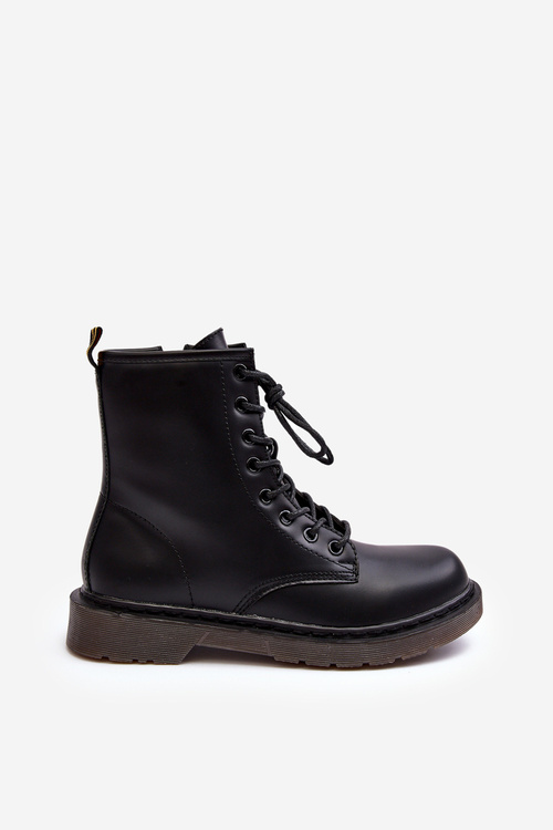 Damskie Botki Trapery Z Suwakiem Czarne Mibrasa