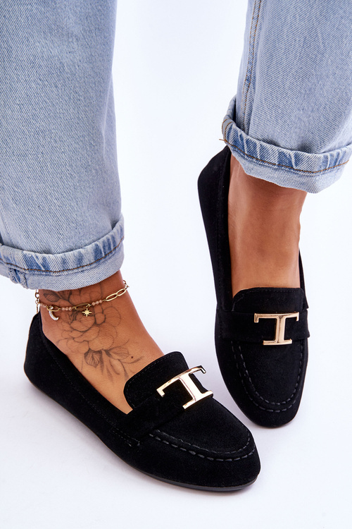 Klasyczne Wsuwane Mokasyny Czarne Carly