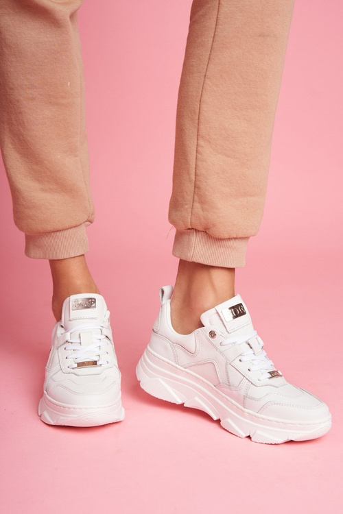 Damskie Sportowe Skórzane Obuwie GOE Białe FF2N3018