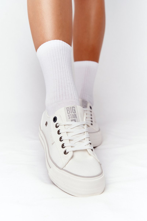 Damskie Tenisówki Na Platformie BIG STAR HH274052 Białe