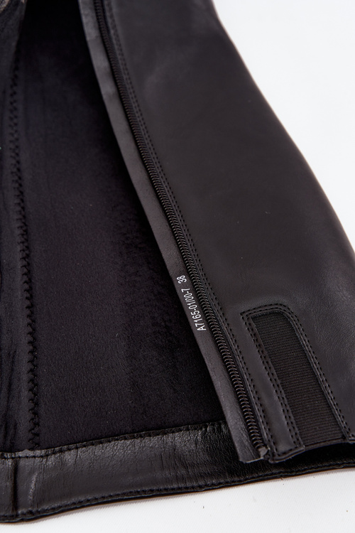 Skórzane Ocieplane Kozaki Damskie Na Obcasie Maciejka A7165-01 Czarne