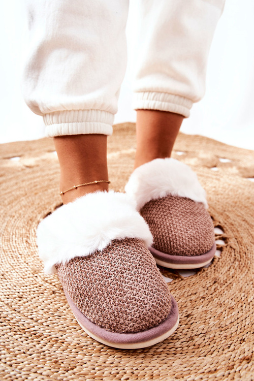 Papcie Ocieplane Z Futerkiem Jasnobrązowe Flamarin