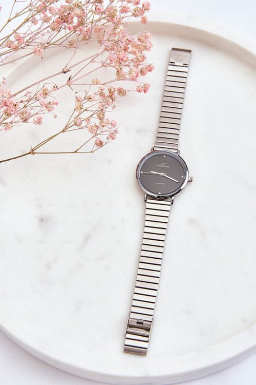 Damski Wodoodporny Zegarek Na Bransolecie Giorgio&Dario Srebrno-Czarny