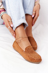 Damskie Zamszowe Mokasyny Camel Molly