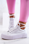 Tenisówki Na Platformie Lee Cooper LCW-22-31-0884L Białe
