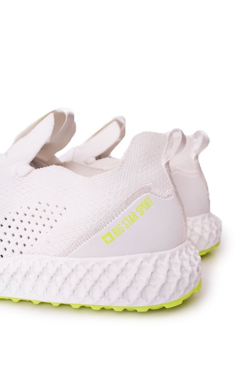 Męskie Sportowe Buty Memory Foam Big Star FF174235 Biało-Limonkowe