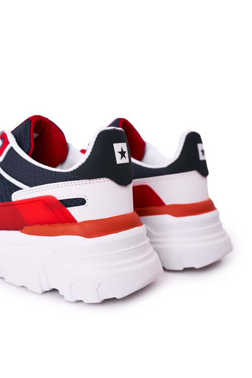 Męskie Sportowe Buty Memory Foam Big Star HH174207 Granatowo-Białe