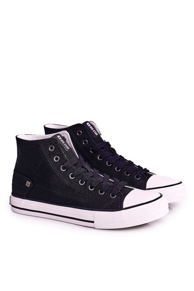 Męskie Klasyczne Wysokie Trampki BIG STAR DD174249 Czarne