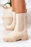 Ocieplane Botki Sztyblety Beżowe Must Have
