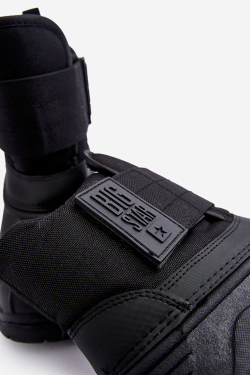 Dziecięce Śniegowce Na Rzep Ocieplane Czarne Big Star MM374122