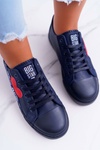 Trampki Damskie Big Star Granatowe z Sercem EE274258