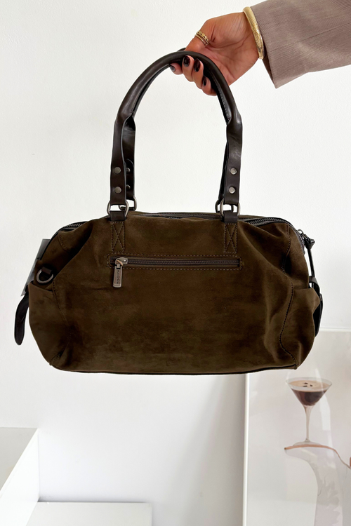 Torebka Z Eko Zamszu Khaki Gressa