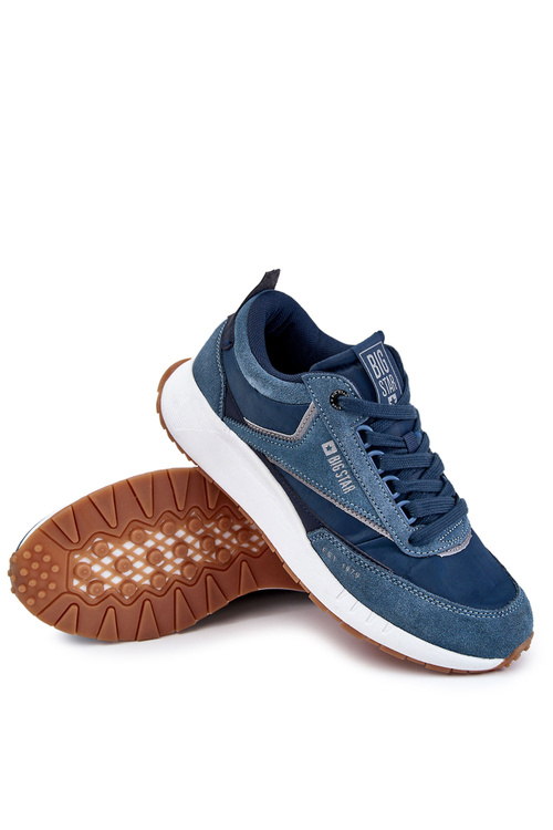 Męskie Sportowe Buty Big Star KK174022 Granatowe
