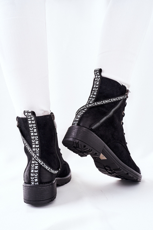 Botki Damskie Workery Czarne Goorey