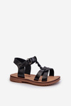 Sandałki Dziecięce Zapinane Na Rzep Czarne Sarniema