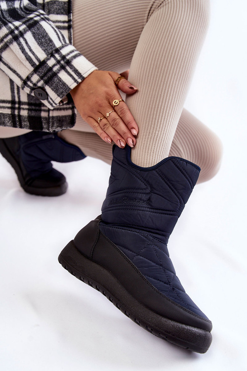 Wysokie Ocieplane Śniegowce Granatowe Winessa