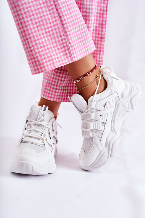 Damskie Sportowe Buty Sneakersy Białe Daren