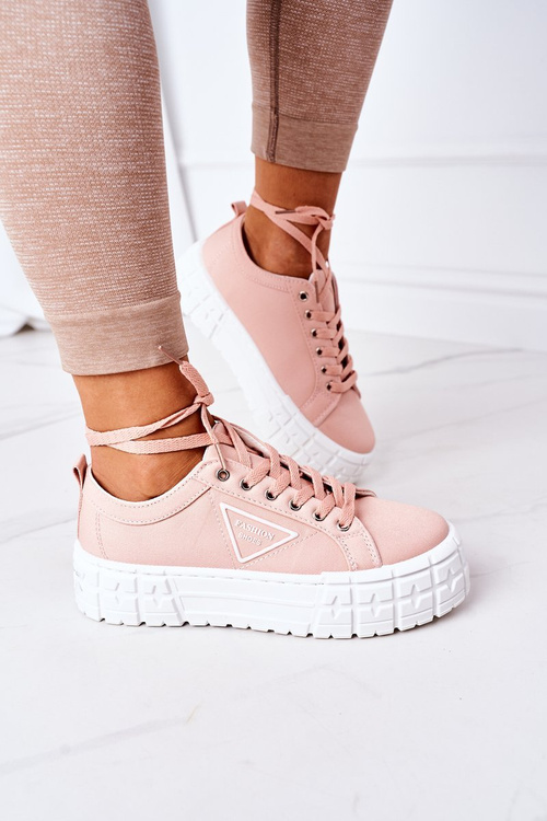 Damskie Tenisówki Na Platformie Różowe Big City Life