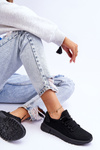 Damskie Wsuwane Buty Sportowe Sneakersy Czarne Rosett