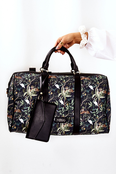 Duża Torba Podróżna NOBO M3150-CM13 Zwierzęta Granatowa