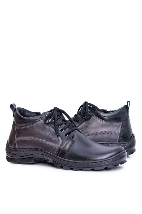 Botki Męskie Czarne Ocieplane Trzewiki na Zimę Felgado