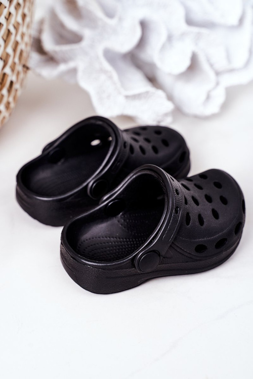 Klapki Dziecięce Piankowe Kroksy Czarne Lucas