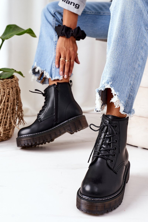 Damskie Ocieplane Workery Big Star II274110 Czarne