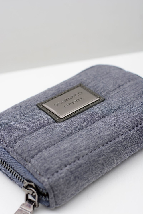Mały Szary Damski Portfel Jeans DIANA&CO